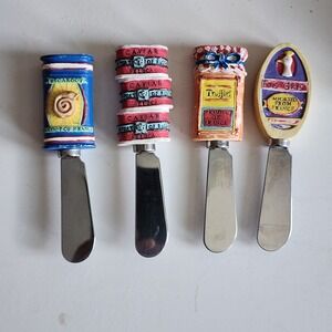 Vintage French Bistro Cheese Spreaders Set Escargot Caviar Truffle Foie Gras